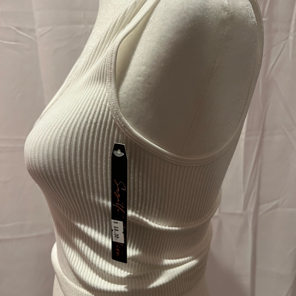 white tank top